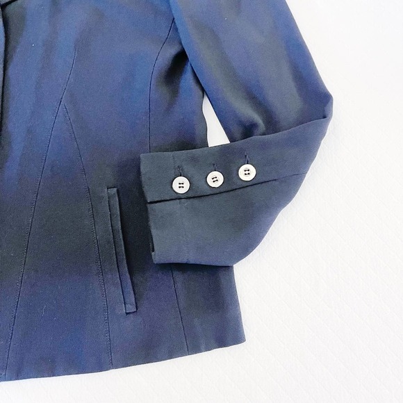 Sonia Rykiel Paris Navy Blue Button Down Blazer SZ40 - Picture 7 of 8